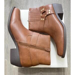 Sun + Stone Brown Westinn Harness Booties Women Size 9